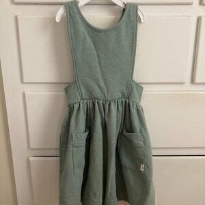 Peter Rabbit 5T Jumper Dress Sage Green
